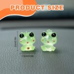 Luminous Frog Car Dashboard Decor, 6PCS Fun Frog Car Dash Decorations Rear View Mirror Ornament Interior Accessories - Image 3