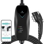 Lectron Level 1 J1772 Charger (WiFi Version) - 120V, 15 Amp, NEMA 5-15 Plug, 16 ft Extension Cord - Portable Electric Car Charger for J1772 Evs