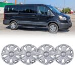 Hubcap Wheel Covers for 2015-2026 Ford Transit 150 250 350 350HD ABS Hubcap Replacement Set of 4, 16 inch Sliver