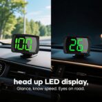 Digital GPS Speedometer MPH, Heads Up Display with Large LED Font, Golf Cart Universal HUD Speed Meter for Car, Truck, Motorcycle - Image 2