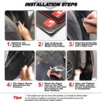 KEYOOG 4 Pcs Standard Size Universal Automobile Mud Flap, Splash Guard, Fit for Sedan, SUVs, MPV (Not Fits to Full-Size SUVs), Soft Mud Guard of Sediment Resistant, Size 17.1 in/9.06 in/0.2 in (Sports - Image 6