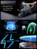 LISEN 15W MagSafe Car Mount Charger,Travel MagSafe Charger,Wireless Car Charger,Magnetic Phone Holder for Car,Phone Holders for Your Car Accessories for Women Men Jeep Ford for iPhone 17-12,Samsung - Image 3