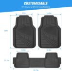 Nilight PVC Floor Mats for Cars Trucks SUVs,Universal Trim to fit for Most Vehicles,All Weather Protection Heavy Duty Floor Liners,Pack of 3 - Image 3