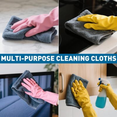 Gray Microfiber Cleaning Cloths Bulk Pack-400 Pack, Microfiber Towels Bulk, Towels for Cars, Cleaning Rags Gray (12x12 inches) - Image 5