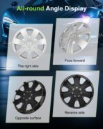 SCITOO 4pcs 15 Inch Silver Hubcaps, Simple Install, Replacement Wheel Covers for Cars, Trucks, SUVs, Beautiful & Durable R15 for Most Cars - Image 2