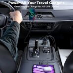 USB C Car Charger, 4 Port 78W USB Car Charger Adapter Fast Charging Multi Port Cigarette Lighter Adapter with Voltmeter Type C Phone Car Accessories for iPhone 17/16/15/14, Samsung Galaxy, iPad - Image 6