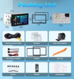 Double Din 7" IPS Car Stereo with Wireless Apple CarPlay & Android Auto Screen, Car Play Radio Audio, 240W, Bluetooth, AHD Backup Camera, USB-C Fast Charging, 16-Band EQ, SWC, MirrorLink Touchscreen - Image 12