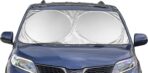 Extra Jumbo Car Windshield Sunshade (70.9" x 39.4"), Fits Extra Large Windshields in Minivans, Cars, Trucks