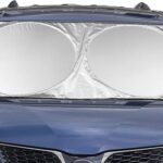 Extra Jumbo Car Windshield Sunshade (70.9" x 39.4"), Fits Extra Large Windshields in Minivans, Cars, Trucks