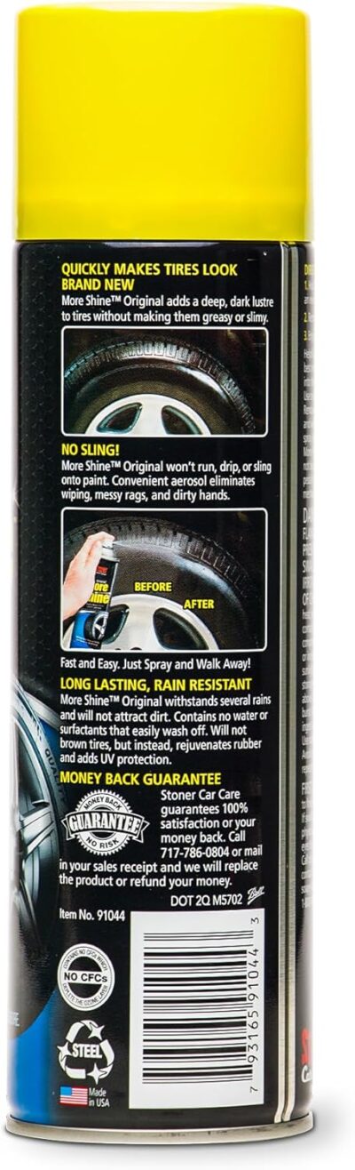 Stoner Car Care 91044-2PK Original More Shine Tire Shine Spray – Tire Dressing Restores Deep Matte Black Finish with Long-Lasting Rain-Resistant Protection, Dry-to-Touch – 12 oz (Pack of 2) - Image 2