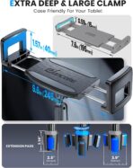 eSamcore Tablet Holder for Car, for iPad Stand Cup Holder Car Mount with 1.57" Depth Large Clamp 15" Height Adjustable Tab Mount Holder for 6"-12.9" Cell Phone iPhone Travel iPad Accessories - Image 3