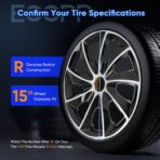 ECCPP OEM Replacement Full Lug Skin Durable-Modern & Stylish 4PC Set 15 Inch Hubcap Wheel Cover Auto Tire Replacement Exterior Cap-Snap On Hubcap - Image 4