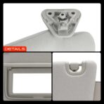 A-Premium Driver Left Side Sun Visor Compatible with Nissan Sentra 2013 2014 2015 2016 2017 2018 2019 - Without Vanity Light, with Vanity Mirror, with sliding sun visor extension, Gray - Image 9