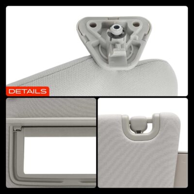 A-Premium Driver Left Side Sun Visor Compatible with Nissan Sentra 2013 2014 2015 2016 2017 2018 2019 - Without Vanity Light, with Vanity Mirror, with sliding sun visor extension, Gray - Image 9