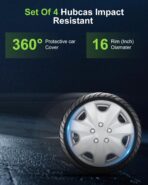 SCITOO 4-Pack Premium 16 Inch Hubcaps Set Wheel Rim Cover OEM Style Easy Snap On Car Truck SUV Silver HubCap(Full Set of 4) - Image 3