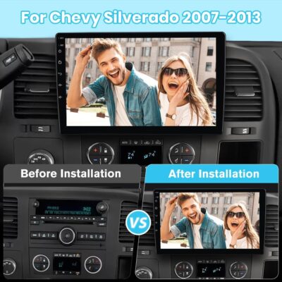 10.1" Android 13 Car Stereo for Chevy Silverado 2007-2013 Tahoe GMC Sierra Yukon, Wireless CarPlay & Android Auto, HD Touchscreen, Backup Camera, WiFi, GPS, SWC - 2GB+64GB - Image 3