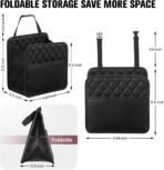 LXUNYI Car Organizer Back Seat, Waterproof Pu Leather Car Seat Storage Bag Foldable Universal Hanging Seatback Organizer for Kids & Adults Travel road Trip Essentials - Image 3