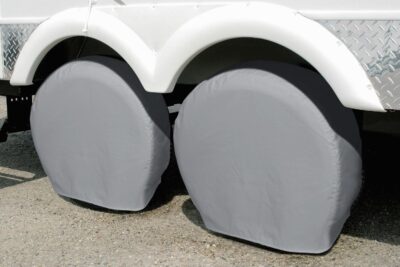Explore Land Tire Covers 4 Pack - Tough Wheel Protector for Truck, SUV, Trailer, Camper, RV Universal Fits Tire Diameters 26-28.75 inches, Charcoal - Image 8