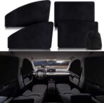 ZATOOTO Suede Car Window Shades 4PCS - Car Window Covers for Ultimate Privacy, UV Protection, and Heat Insulation, Side Window Sun Shade Perfect for Camping, Travel, Baby Safety, and Daily Use