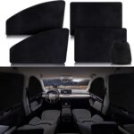 ZATOOTO Suede Car Window Shades 4PCS - Car Window Covers for Ultimate Privacy, UV Protection, and Heat Insulation, Side Window Sun Shade Perfect for Camping, Travel, Baby Safety, and Daily Use