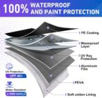 Half Car Cover SUV for Snow, Heavy Duty Roof Cover for All Weather Use, UV, Rain, Sun, Dust Protection Fits Compact/Medium SUV - Image 5