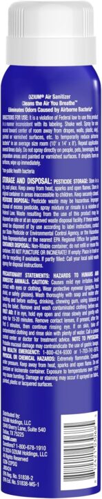Ozium 3.5oz Air Sanitizer Spray & Odor Eliminator for Homes, Cars, Offices and More, New Car Smell, (Pack of 2) - Image 2