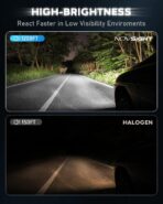 NOVSIGHT H7 Fog Light Bulbs, 90W 6500K Cool White Super Bright, 1:1 Mini Size with Cooling Fan, Plug and Play Easy Installation, IP68 Waterproof, Non-Polarity, H7 LED Bulb Replacement, Pack of 2 - Image 3