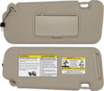 NHILES Left Driver Side Sun Visor Fits for Nissan Murano 2009 2010 2011 2012 2013 2014 Replacement Sun Shade # 96401-1AA1B (Beige) - Image 6