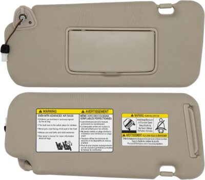 NHILES Left Driver Side Sun Visor Fits for Nissan Murano 2009 2010 2011 2012 2013 2014 Replacement Sun Shade # 96401-1AA1B (Beige) - Image 6
