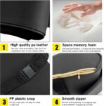 Car Armrest Cushion, Soft Memory Foam Auto Armrest Pillow with Storage Bag, Leather Center Console Arm Rest Padded Cushion with Phone Holder, Universal Car Accessories (Black) - Image 3