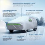 KEYOOG 6-layer Full Car Cover Is All-weather Waterproof, Universal In All Seasons, Snow Prevention, Rainproof, Acid Rainproof, Sunscreen, Ultraviolet-proof, Universally Applicable To Sedan (188"-198") - Image 6