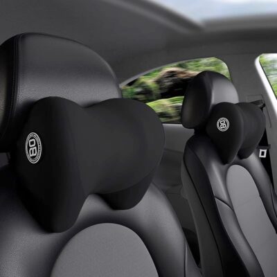 Super Cozy Car Headrest Pillow, 100% Memory Foam Car Neck Pillow with Adjustable Strap & Breathable Removable Cover, Ergonomic Design - Travel Pillow Car Pillow for Neck/Back Pain Relief(Black, 1PC) - Image 7