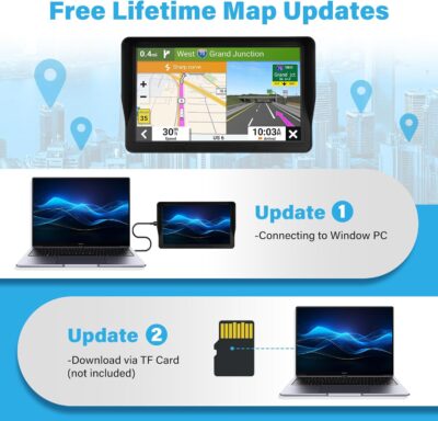 GPS Navigator for Car Truck RV, 9-Inch HD Touchscreen GPS for Car with 2026 Maps Free Lifetime Updates, Voice Turn-by-Turn Guidance, Speed & Red Light Camera Alerts, Custom Truck Routing (Blue) - Image 5