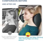 Super Comfy Car Headrest Pillow, Car Pillow for Neck Pain Relief with Adjustable Strap, 100% Memory Foam & Breathable Removable Cover, Ergonomic Design - Softness Travel Car Neck Pillow(Black, 1PC) - Image 8