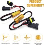 2 PCS Car LED Light Bulb Decoder, 9005/9006 50W Load Resistor, Headlight Bulb Anti Flicker Error Decoder, Car Light Bulb Relay Harness Adapter, Universal for Most Cars - Image 4
