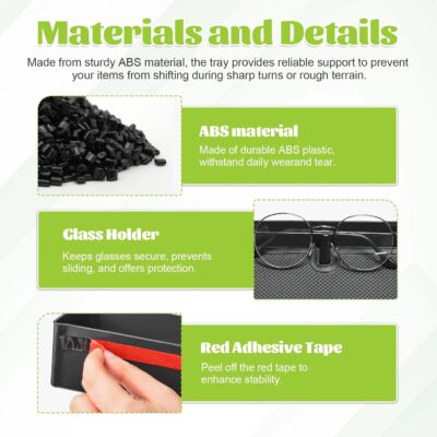 Center Console Dashboard Organizer Compatible with 2022-2026 GMC Hummer EV Pickup/SUV Interior Accessories, Armrest Dash Storage Box Insert Tray Mount Holder (for 13.4in Touchscreen Display) - Image 6