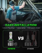 𝟵 𝟬 𝟬 𝟱/𝗛𝗕𝟯 𝟵 𝟬 𝟬 𝟲/𝗛𝗕𝟰 Bulbs Combo – Pack of 4, Super Bright 𝟰𝟬,𝟬𝟬𝟬𝗟𝗠, 𝟭:𝟭 𝗦𝗶𝘇𝗲 6500K Cool White, Fanless Silent Design, 50000-Hour Lifespan - Image 3