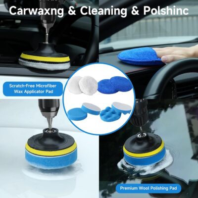 36Pcs Car Detailing Kit, Car Detailing Brush Set, Car Cleaning Kit, Auto Detailing Tools for Interior Exterior Wheels, Professional Car Wash Accessories with Windshield Cleaning Tool and Storage Box - Image 6