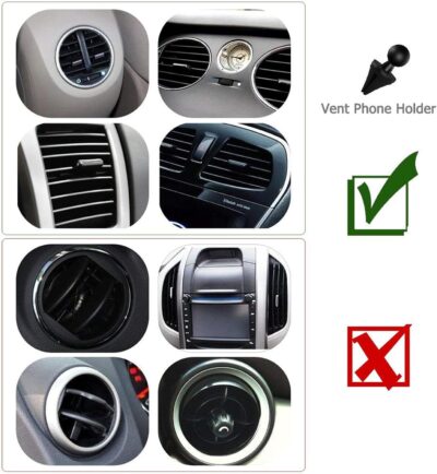 Vansky Car Phone Holder Mount, 3-in-1 Universal Cell Phone Holder Car Air Vent Holder Dashboard Mount Windshield Mount Fit for iPhone 17 16 15 14 13 Pro Max, Samsung S24 S23 LG Sony and More - Image 7