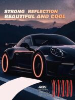 20PCS Car Wheel Reflective Decorative Strip,Night Safety Warning Stickers,Cars,Motorcycles,Bicycles are Applicable, Colorful and Diverse, a Street The Most Beautiful Car (Red) - Image 4
