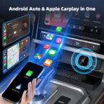 2026 New Wireless CarPlay Adapter for Apple iPhone ＆Android Auto 2 in 1, Mini USB CarPlay Dongle Wired to Wireless, Fast Connection, Compatible with iOS 10+ & Android 11+, Plug and Play (Black) - Image 2
