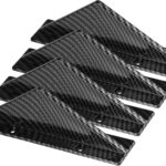 4pcs Black Straight Car Rear Lower Bumper Splitter Lip Wing Diffuser Shark Fin Spoiler Universal with Screw for Car SUV Item Replacement