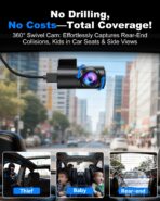 JOMISE 4K Dash Cam Front and Rear with 5Ghz WiFi GPS, Dual Dashcam with 64GB Card, 3" Screen, Night Vision, 24H Parking Mode – Reliable Dash Camera for Family Cars, Rideshare Drivers, and Trucks - Image 8