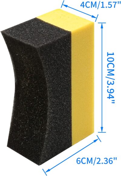 6 Pcs Tire Applicator Dressing Shine Sponge, Tire Dressing Applicator Pads, Color Polishing Sponge for Car Glass, Painted Steel & Porcelain - Image 2