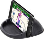 Car Cell Phone Holder Dashboard Phone Mount - Anti-Slip Silicone Pad Phone Stand Compatible with iPhone, Samsung, Android Smartphones