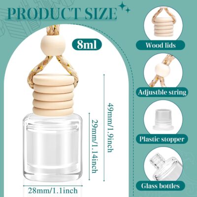 AROIC Premium Scent Car Air Freshener, 6 Pack Hotel Scent Collection Diffuser Set, Long Lasting Luxury Fragrance Essential Oil Aromatherapy, Hanging Air Freshener for Car Interior Accessories Unisex - Image 6