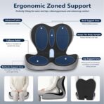 Adult Booster Car Seat Cushion, Office Chair Cushion,Truck Seat Cushion, Memory Foam Seat Cushion Increase Height by 3.94 Inch, Car Cushions for Driving Long Sciatica Tailbone Pain Relief - Image 4