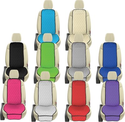 FH Group Car Seat Cushion – Neosupreme Single Front Seat Cover with Front Pockets, Airbag Compatible, Universal Fit Car Seat Cushion for Driver or Passenger Seat, SUV, Truck, Sedan & Van – Black - Image 6