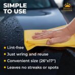 Premium Shammy Cloth for Car Drying - 26”x17” - Super Absorbent Chamois Towel for Car - Scratch-Free, Reusable & Soft - Image 4