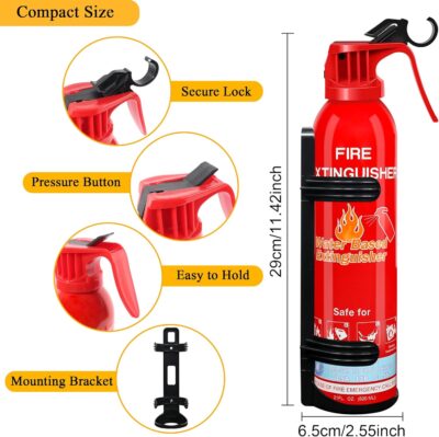 Fire Extinguisher for Home, Car, Kitchen, Vehicle, Boat, Garage, Portable A, B, C, K Class Fire Extinguishers with Mount, Emergency Survival Extinguisher, Easy Access, Versatile Fire Protection - Image 7